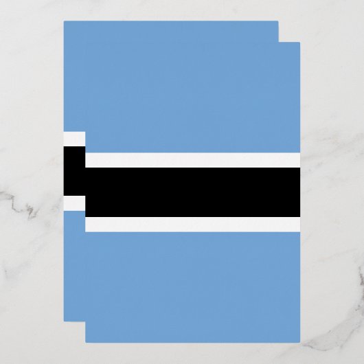 Vlag van Botswana Folie Uitnodiging (Voorkant / Achterkant)