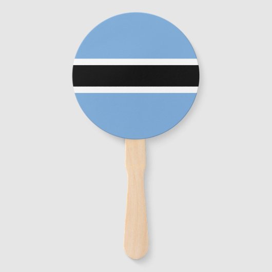 Vlag van Botswana Handwaaier (Voorkant)