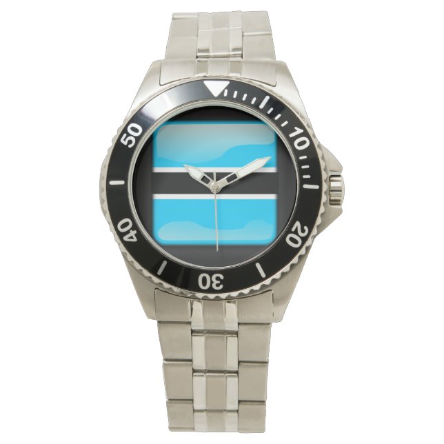 Vlag van Botswana Horloge (Voorkant)