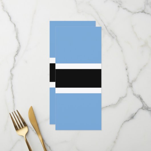 Vlag van Botswana Menu (Voorkant / Achterkant in situ)