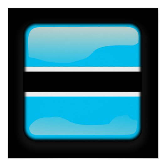 Vlag van Botswana Poster (Voorkant)