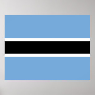 Vlag van Botswana Poster