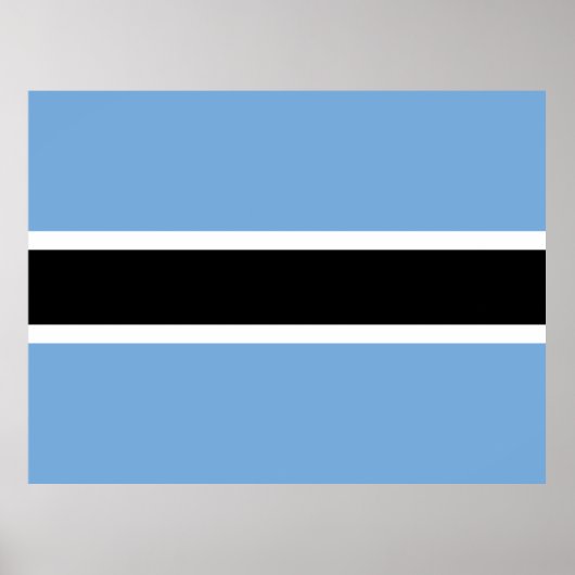 Vlag van Botswana Poster (Voorkant)