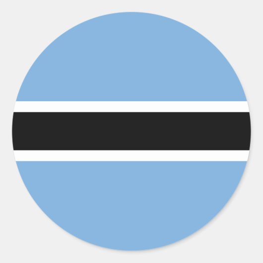 Vlag van Botswana Ronde Sticker (Voorkant)