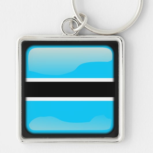 Vlag van Botswana Sleutelhanger (Voorkant)