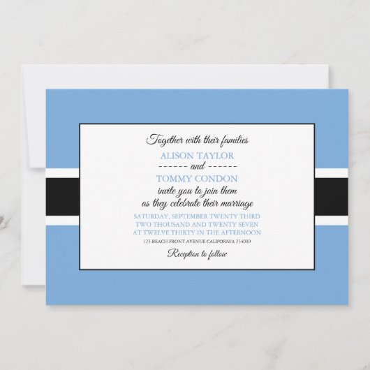 Vlag van Botswana, vlag van Botswana bruiloft Kaart (Voorkant)