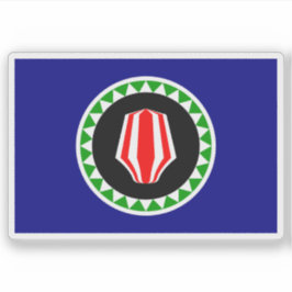 Vlag van Bougainville-eilanders, Melanesië, Oceani Sticker