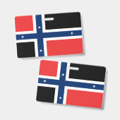 vlag van Bouvet Island Badge (Voor- en achterkant)