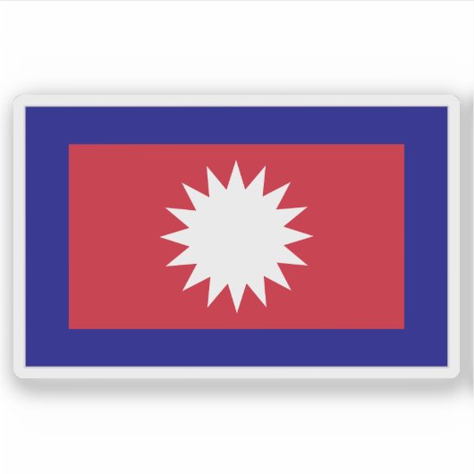 Vlag van Boven-Mustang (Koninkrijk Lo), Nepal Sticker (Voorkant)