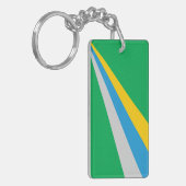 Vlag van Bowling Green, Kentucky Sleutelhanger (Voorkant Links)