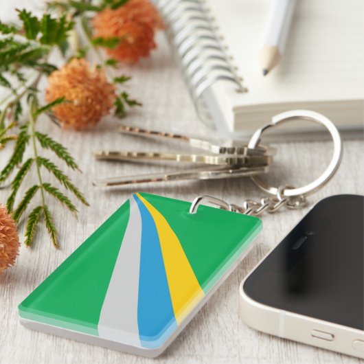 Vlag van Bowling Green, Kentucky Sleutelhanger (Voorkant Rechts)