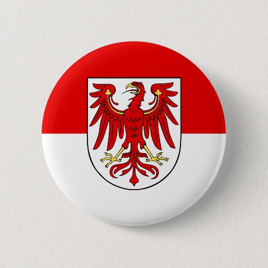 Vlag van Brandenburg Pinback-Button Ronde Button 5,7 Cm (Voorkant)