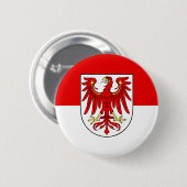 Vlag van Brandenburg Pinback-Button Ronde Button 5,7 Cm (Voorkant /achterkant)