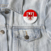 Vlag van Brandenburg Pinback-Button Ronde Button 5,7 Cm (In situ)