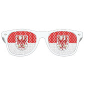 Vlag van Brandenburg Retro zonnebril (Voorkant)