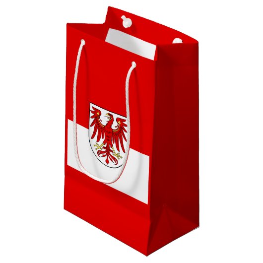 Vlag van Brandenburg Small Gift Bag Klein Cadeauzakje (Voorkant Gekanteld)