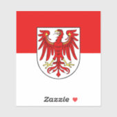 Vlag van Brandenburg Vinyl Sticker (Vel)