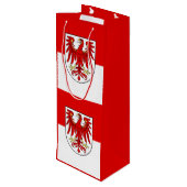 Vlag van Brandenburg Wine Gift Bag Wijn Cadeautas (Achterkant Gekanteld)
