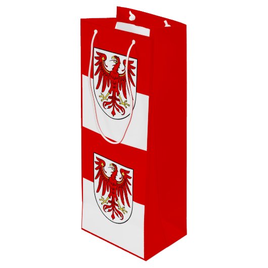 Vlag van Brandenburg Wine Gift Bag Wijn Cadeautas (Achterkant Gekanteld)
