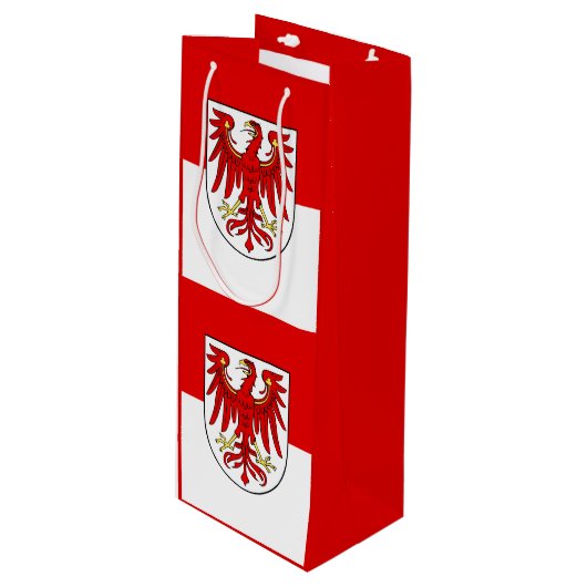 Vlag van Brandenburg Wine Gift Bag Wijn Cadeautas (Voorkant Gekanteld)