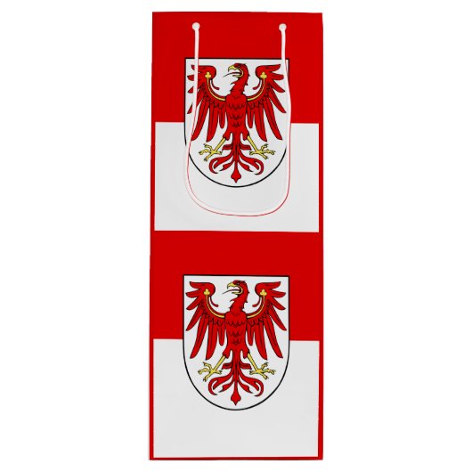 Vlag van Brandenburg Wine Gift Bag Wijn Cadeautas (Voorkant)