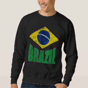  vlag van Brasil Brazil Fan Retro Trui