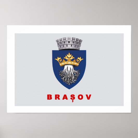 Vlag van Brasov Poster (Voorkant)
