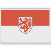 Vlag van Braunschweig, Duitsland Sticker (Voorkant)