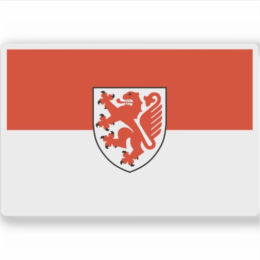 Vlag van Braunschweig, Duitsland Sticker (Voorkant)