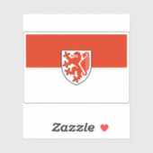 Vlag van Braunschweig, Duitsland Sticker (Vel)