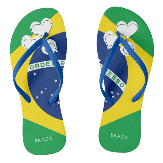 vlag van BRAZILIAN Teenslippers (Voetbed)