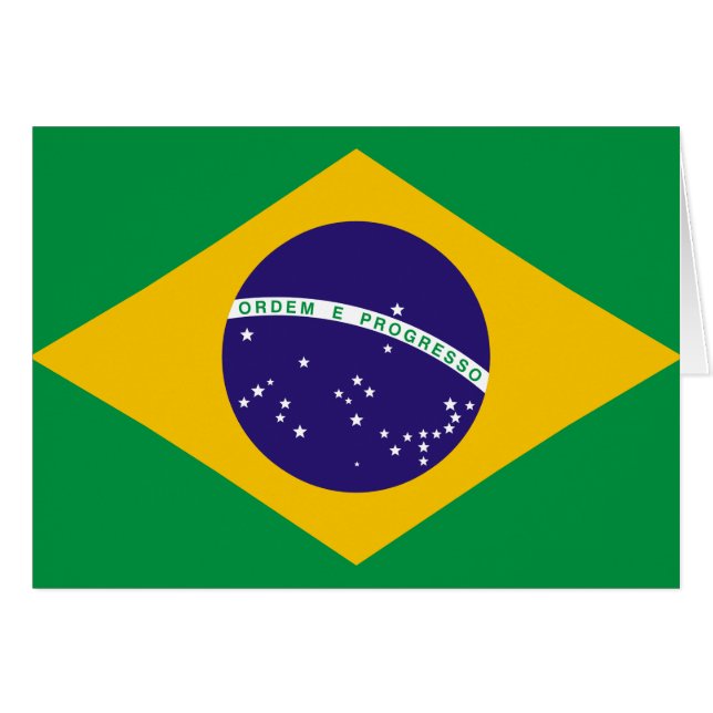vlag van Brazilië (Voorkant Horizontaal)