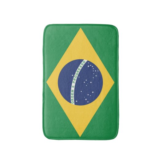 vlag van Brazilië Badmat (Voorkant Verticaal)