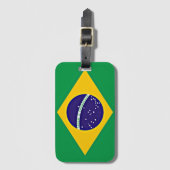 vlag van Brazilië Bagagelabel (Voorkant (verticaal))