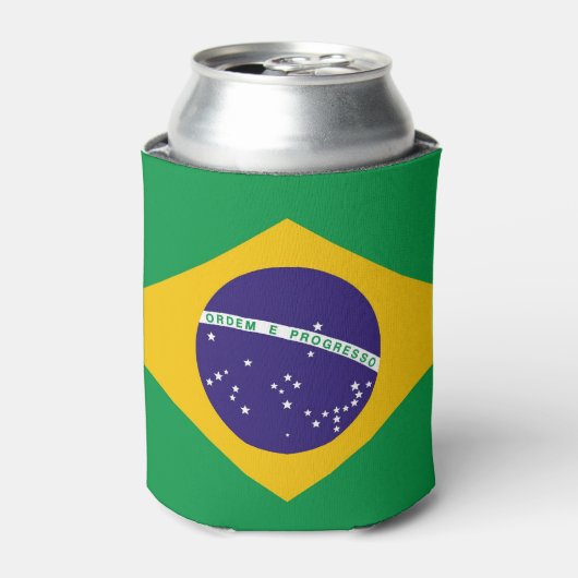 vlag van Brazilië Bandeira do Brasil Blikjeskoeler (Blikje Voorkant)