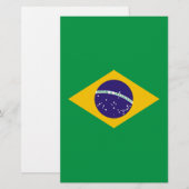 vlag van Brazilië Bandeira do Brasil Briefpapier (Voorkant / Achterkant)