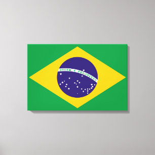 vlag van Brazilië Bandeira do Brasil Canvas Afdruk