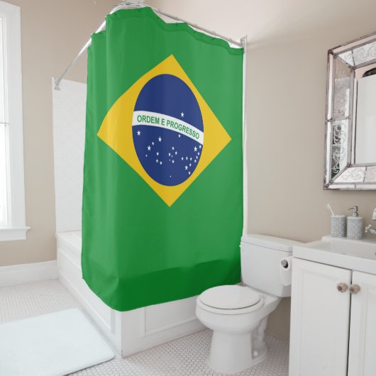 vlag van Brazilië Bandeira do Brasil Douchegordijn (In situ)