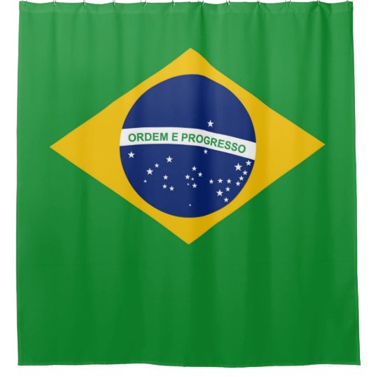 vlag van Brazilië Bandeira do Brasil Douchegordijn (Voorkant)