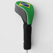 vlag van Brazilië Bandeira do Brasil Golfheadcover (Schuin)