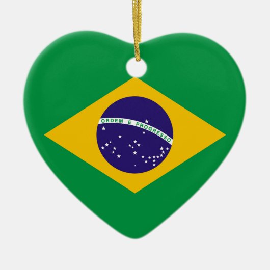 vlag van Brazilië Bandeira do Brasil Keramisch Ornament (Voorkant)