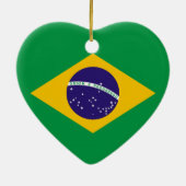 vlag van Brazilië Bandeira do Brasil Keramisch Ornament (Achterkant)
