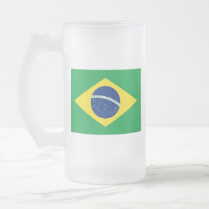 Vlag van Brazilië - Bandeira do Brasil Matglas Bierpul