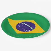 vlag van Brazilië Bandeira do Brasil Papieren Bordje (Gekanteld)