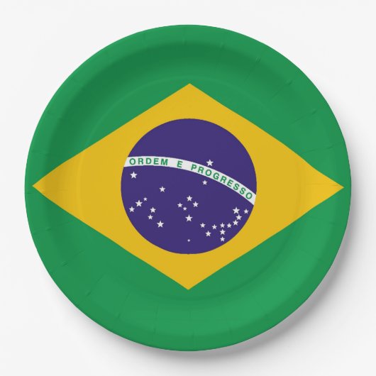 vlag van Brazilië Bandeira do Brasil Papieren Bordje (Voorkant)