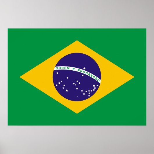 vlag van Brazilië Bandeira do Brasil Poster (Voorkant)