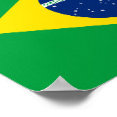 Vlag van Brazilië - Bandeira do Brasil Poster (Hoek)