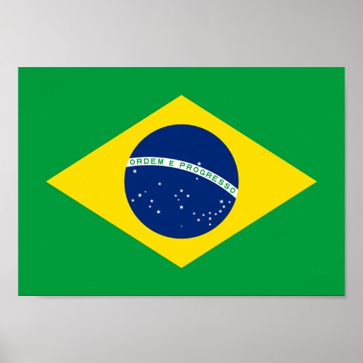 Vlag van Brazilië - Bandeira do Brasil Poster (Voorkant)