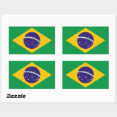 vlag van Brazilië Bandeira do Brasil Rechthoekige Sticker (Vel)
