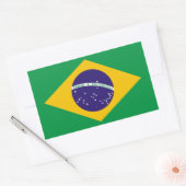 vlag van Brazilië Bandeira do Brasil Rechthoekige Sticker (Envelop)